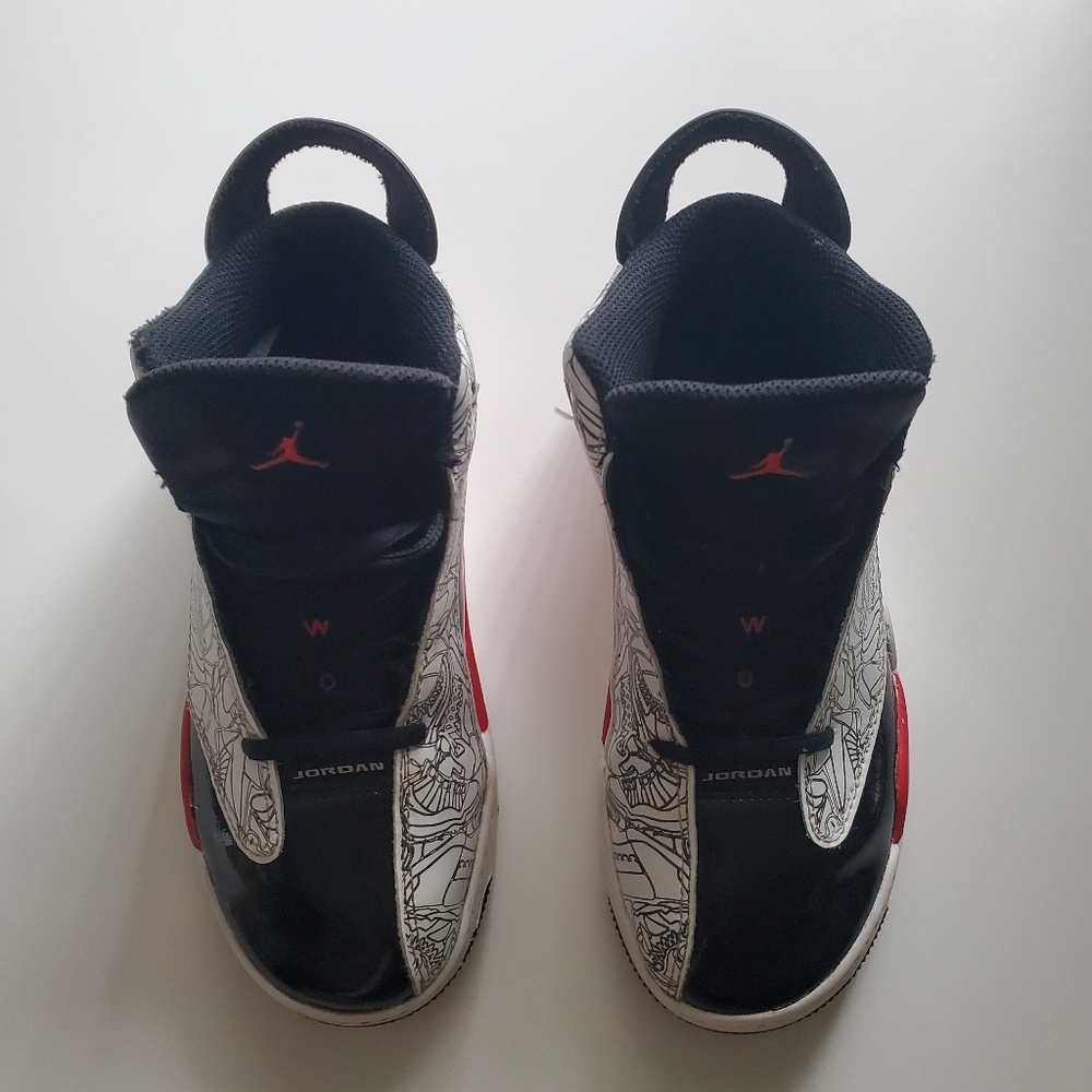 Jordan Dub Zero Boys 2.5 Sneakers White/Red/Black Shoes